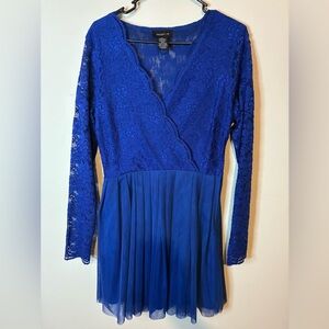 Teeze Me Royal Blue Lace Dress